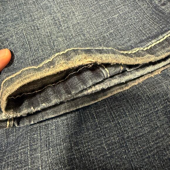 Miss Me Women's Signature Boot Jeans Cross Back Sequin Bling 28 Blue Denim - Picture 10 of 10